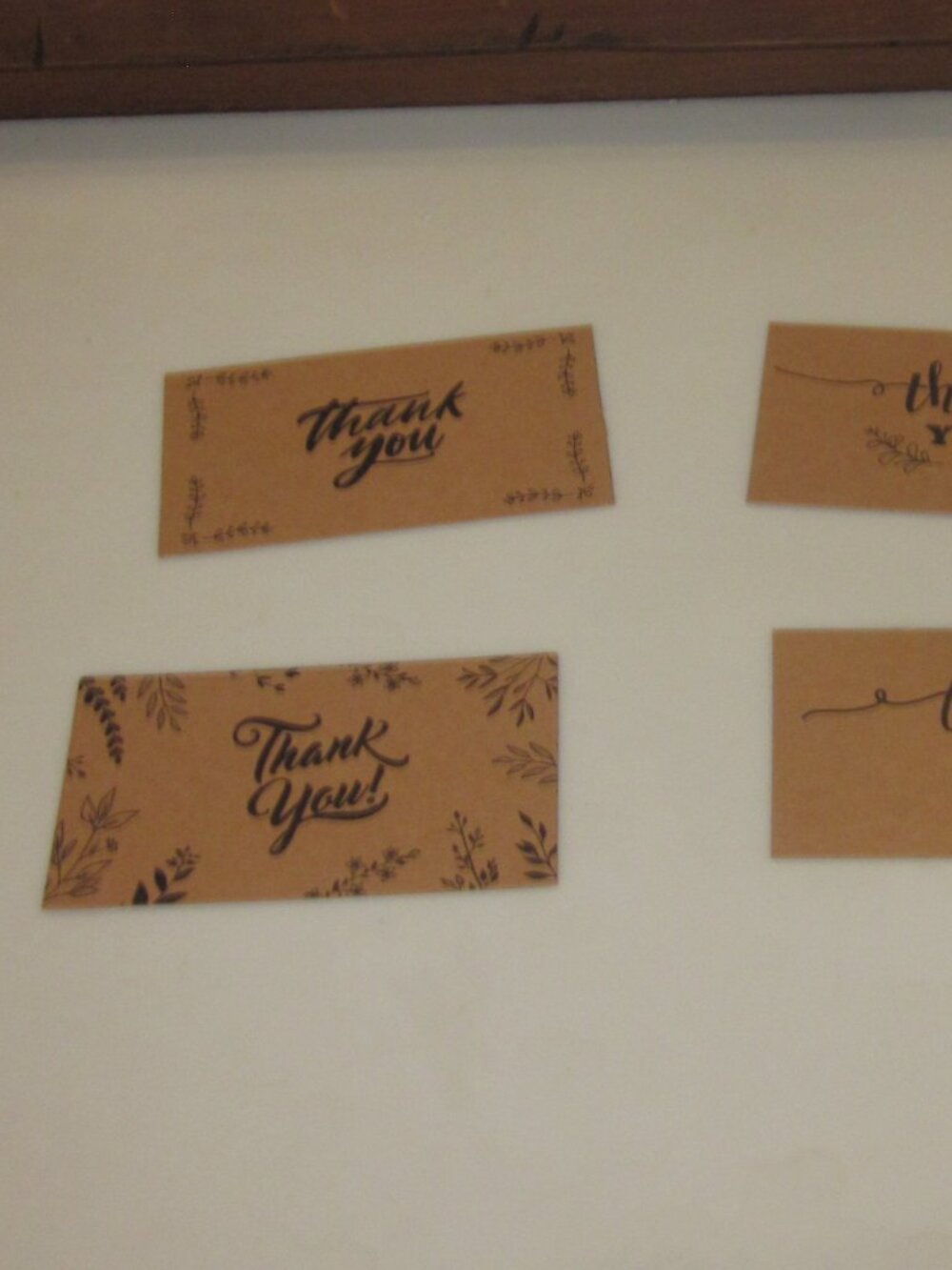 Kraft Paper Thank You Cards 100 - Picture 2 of 3